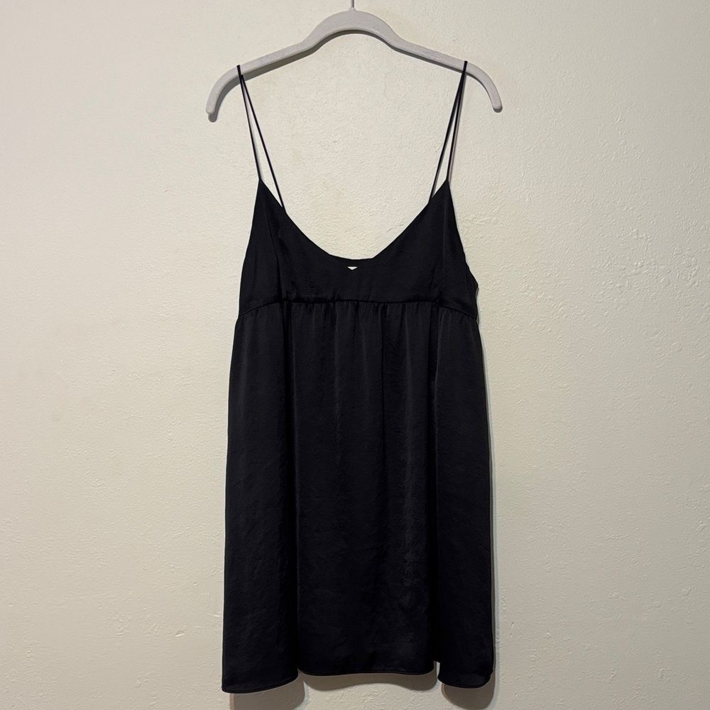Aritzia Wilfred Lover Black Satin Mini Dress - Picture 4 of 9